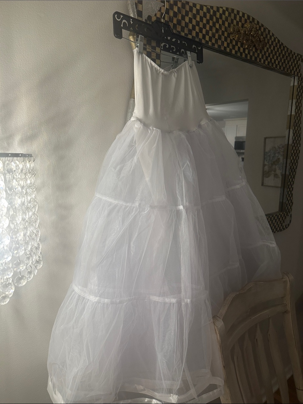 White Layered Bridal Crinoline Petticoat - Picture 2 of 3